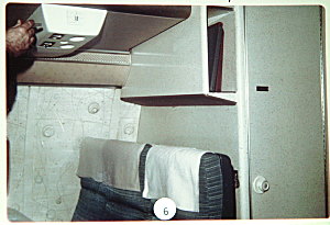 Fig. 1 Back row of flight 305, Cooper sat in the middle seat. Photo courtesy of the FBI