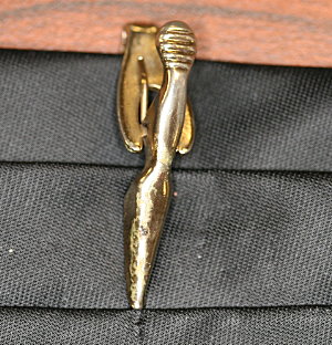 Fig. 2 Tie clip rear view.